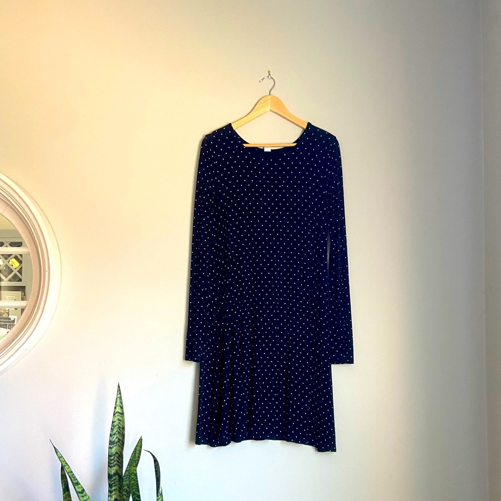 Long Sleeve Polka Dot Skater Dress